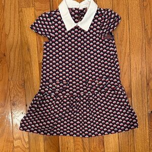 Janie and Jack Navy Sailboat Dress with White Collar